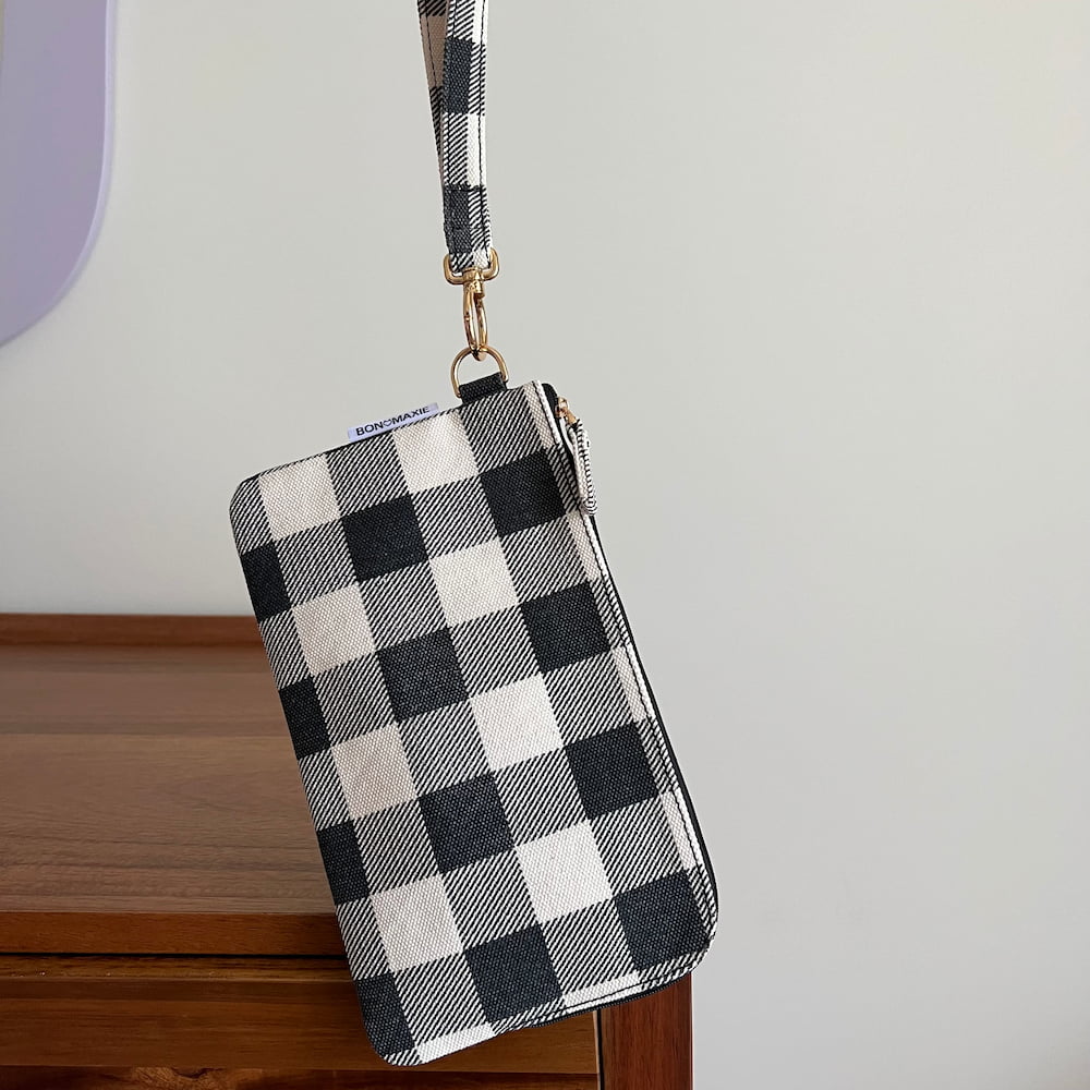 Bag Buddies Organiser Pouch Set -- Black Gingham